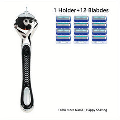 5-Layer Reusable Stainless Steel Safety Razor Shaving Set