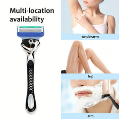 5-Layer Reusable Stainless Steel Safety Razor Shaving Set