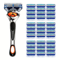 5-Layer Reusable Stainless Steel Safety Razor Shaving Set