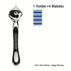 5-Layer Reusable Stainless Steel Safety Razor Shaving Set