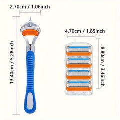 5-Layer Classic Safety Razor Set with Stainless Steel Blades