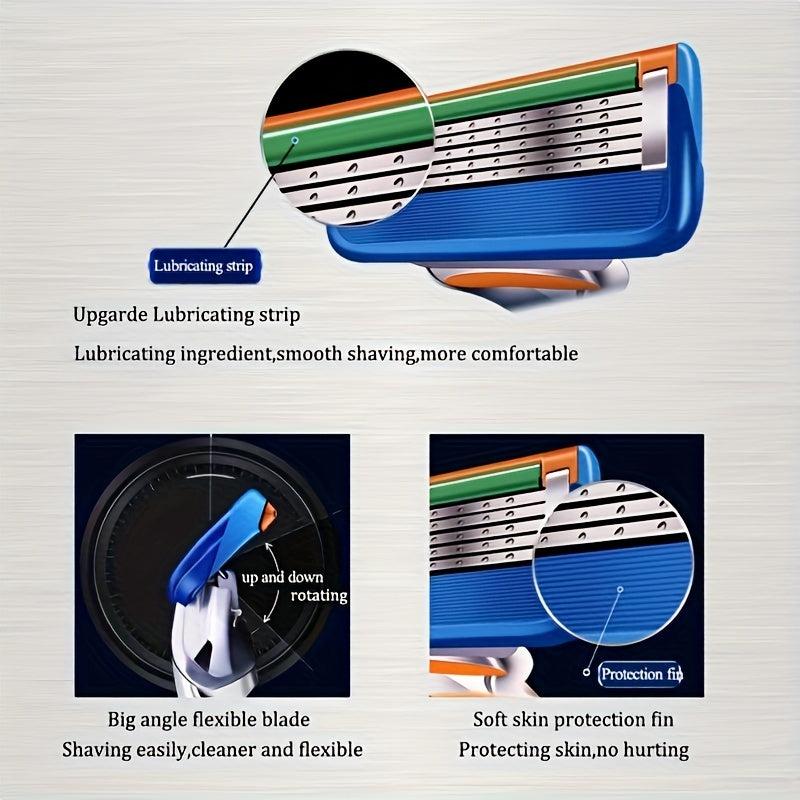 5-Layer Classic Safety Razor Set with Stainless Steel Blades