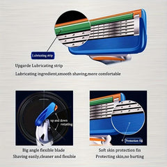 5-Layer Classic Safety Razor Set with Stainless Steel Blades
