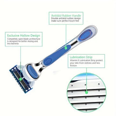 5-Layer Classic Safety Razor Set with Stainless Steel Blades