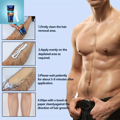 Alcohol-Free Hair Removal Cream for Legs, Arms, Armpits - 200ml