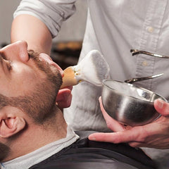 Men's Shaving Kit 3-in-1 Brush Wood Handle Stand Bowl