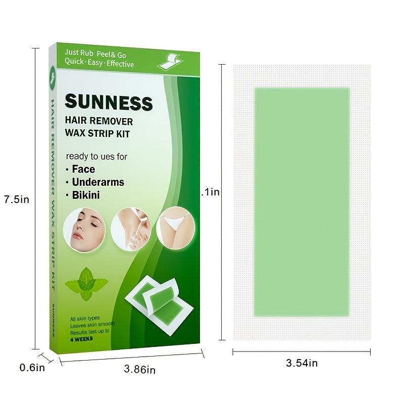 Large Wax Strips Hair Removal Natural Formula Face Legs Bikini Area