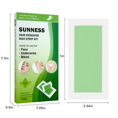 Large Wax Strips Hair Removal Natural Formula Face Legs Bikini Area