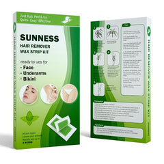 Large Wax Strips Hair Removal Natural Formula Face Legs Bikini Area