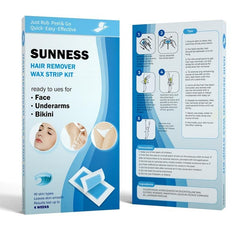 Large Wax Strips Hair Removal Natural Formula Face Legs Bikini Area