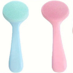 2pcs Skin Massage Brush Exfoliating Facial For Deep Cleaning Care Pink