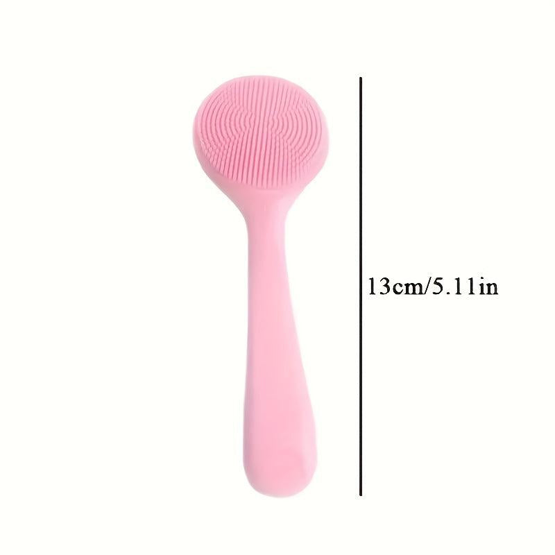2pcs Skin Massage Brush Exfoliating Facial For Deep Cleaning Care Pink
