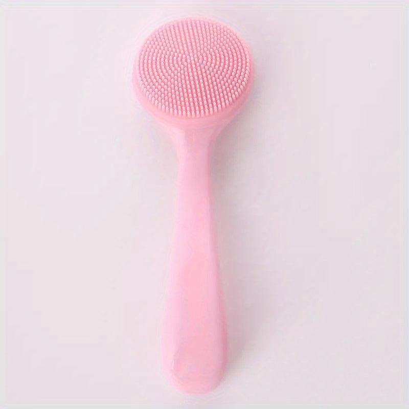 2pcs Skin Massage Brush Exfoliating Facial For Deep Cleaning Care Pink