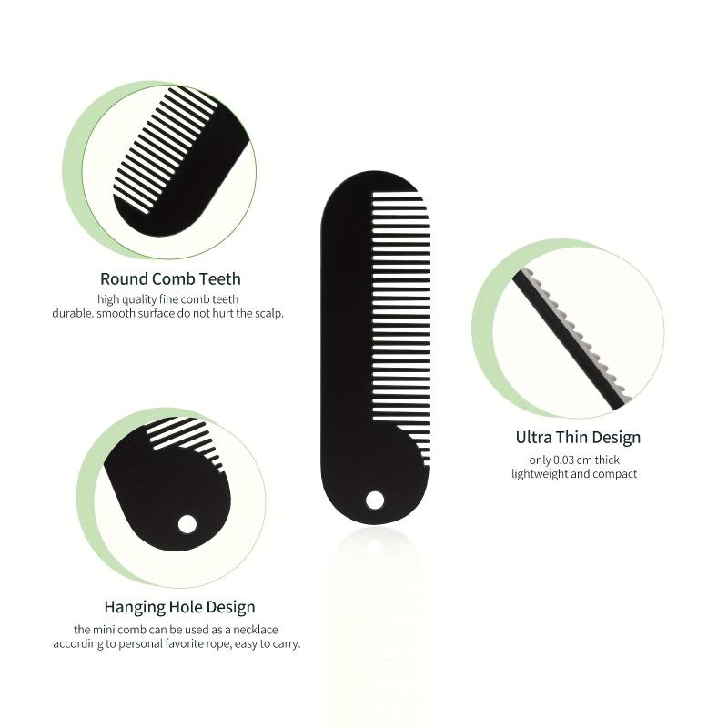 Professional Foldable Wide Tooth Comb with Mini Beard Comb