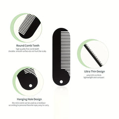Professional Foldable Wide Tooth Comb with Mini Beard Comb