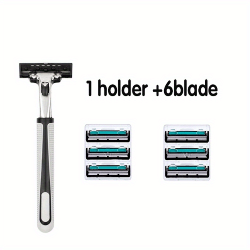 Stainless Steel Men Razor Face Care Tool Handle Blades
