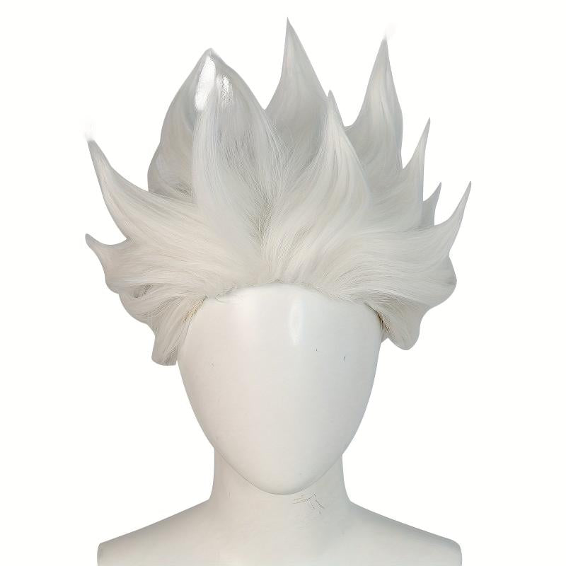 Short Pure Hair Wig for Men Synthetic Straight Hair Wig for Anime Cosplay
