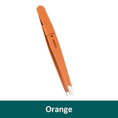 Colorful Slanted Eyebrow Tweezers Stainless Steel Precision Tip for Ingrown Hair