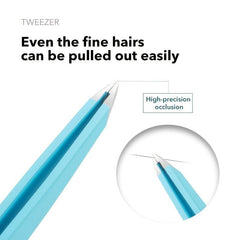 Colorful Slanted Eyebrow Tweezers Stainless Steel Precision Tip for Ingrown Hair
