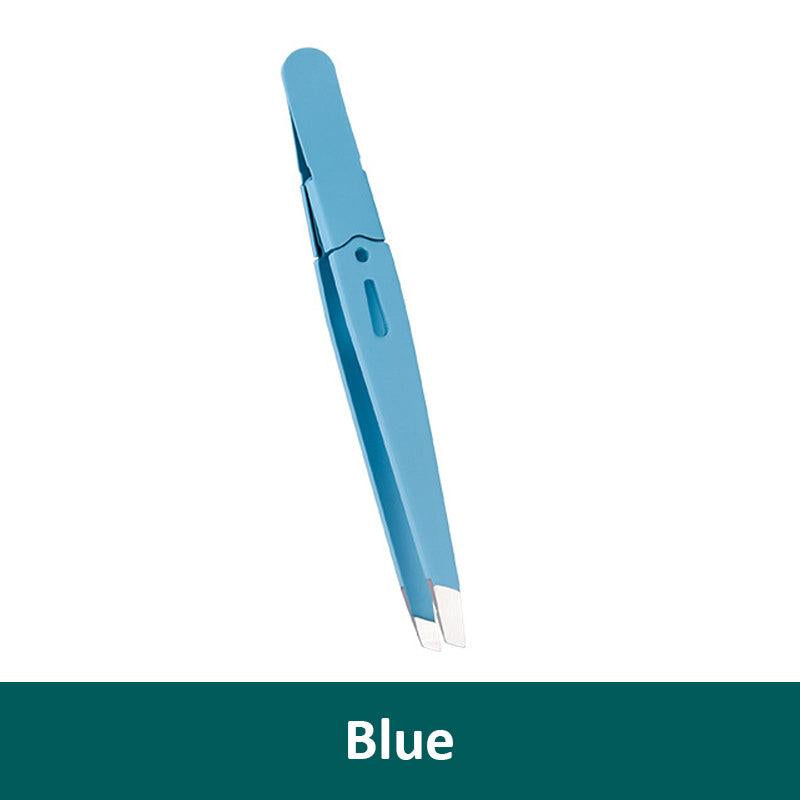 Colorful Slanted Eyebrow Tweezers Stainless Steel Precision Tip for Ingrown Hair