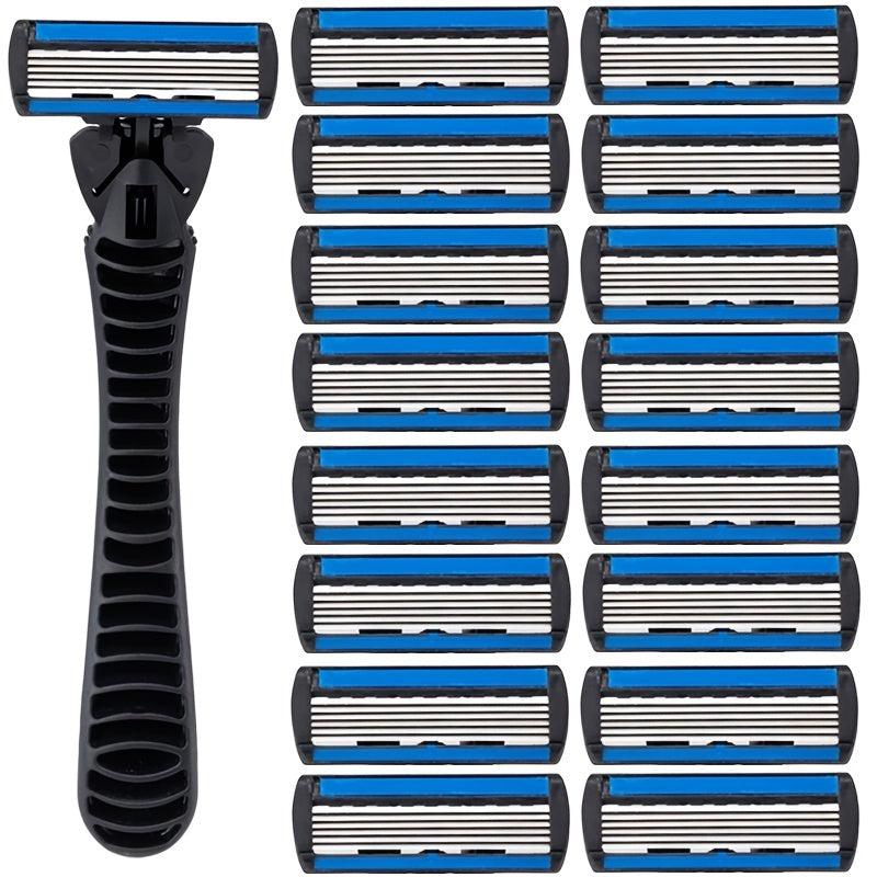6-Layer Safety Razor Shaving Set with Stainless Steel Blades