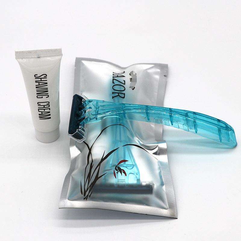 Disposable Razor Kit with Shave Cream - Twin Blade Razor
