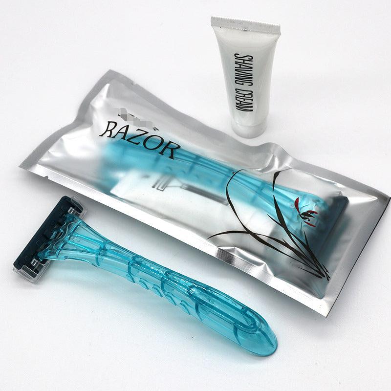 Disposable Razor Kit with Shave Cream - Twin Blade Razor
