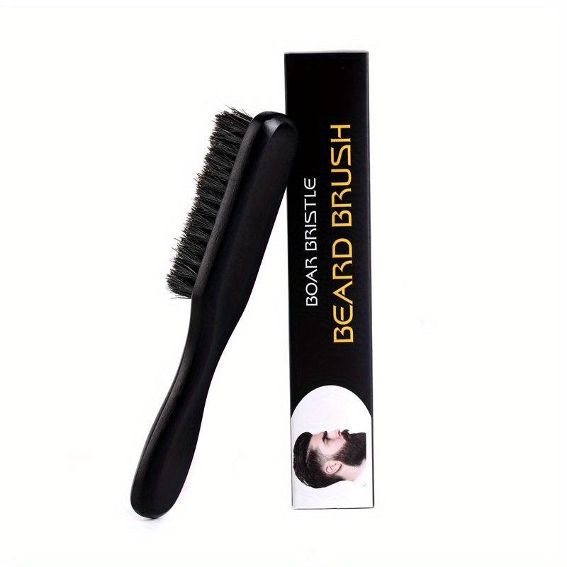 Bristles Beard Grooming Brush - Straightens & Promotes Beard Growth