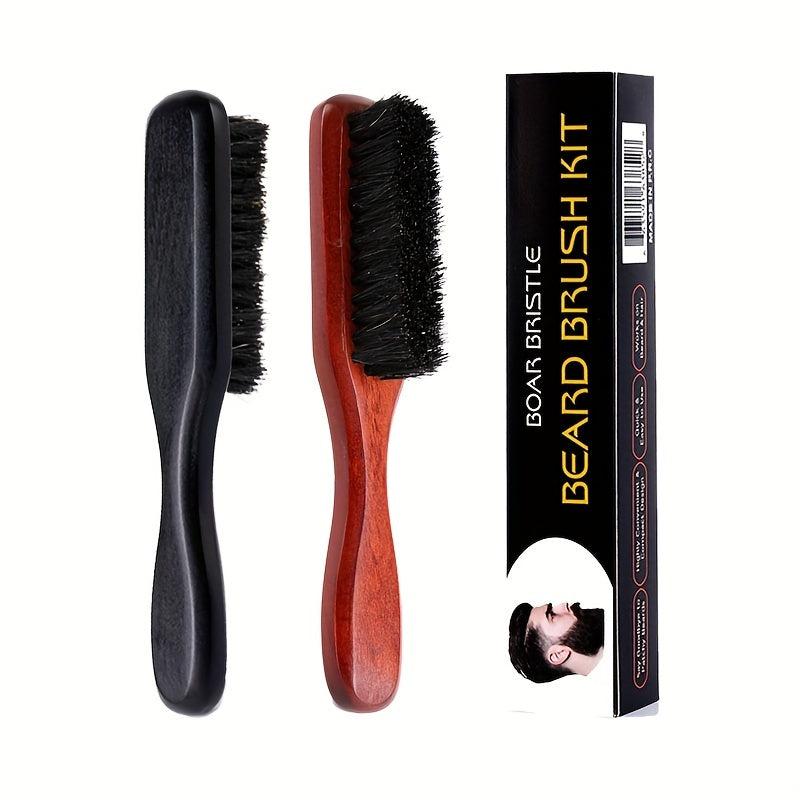 Bristles Beard Grooming Brush - Straightens & Promotes Beard Growth
