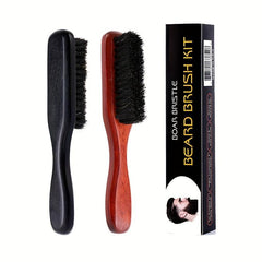 Bristles Beard Grooming Brush - Straightens & Promotes Beard Growth