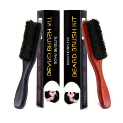 Bristles Beard Grooming Brush - Straightens & Promotes Beard Growth
