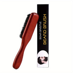 Bristles Beard Grooming Brush - Straightens & Promotes Beard Growth