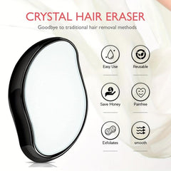 Crystal Hair Eraser for Women & Men - Reusable & Washable Portable Hair Remover