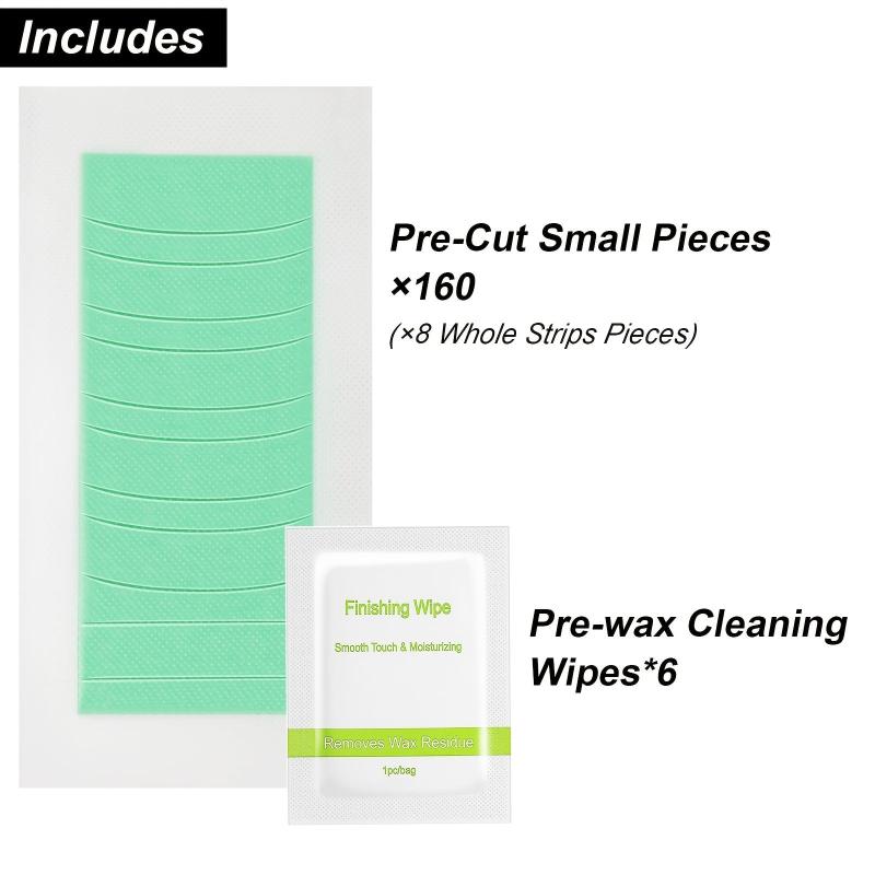 Charmonic Eyebrow Wax Strips 160 Count for Face Hair Removal