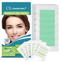 Charmonic Eyebrow Wax Strips 160 Count for Face Hair Removal