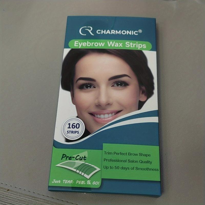 Charmonic Eyebrow Wax Strips 160 Count for Face Hair Removal