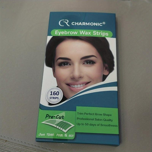Charmonic Eyebrow Wax Strips 160 Count for Face Hair Removal