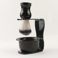 Shaving Brush Set with Bowl, Stand, Acrylic Handle