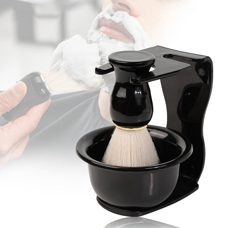 Shaving Brush Set with Bowl, Stand, Acrylic Handle
