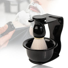 Shaving Brush Set with Bowl, Stand, Acrylic Handle