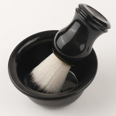 Shaving Brush Set with Bowl, Stand, Acrylic Handle