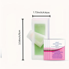 Natural Green Wax Strips for Hair Removal - 72 Face Wax Strips