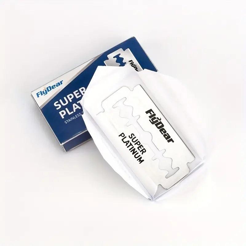 20pcs Men's Safety Razor Blades Stainless Steel Double Edge Shaving Blades