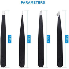 Stainless Steel Tweezers Set for Hair Removal