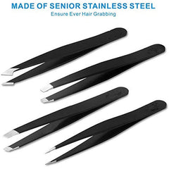 Stainless Steel Tweezers Set for Hair Removal