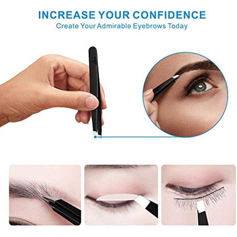 Stainless Steel Tweezers Set for Hair Removal