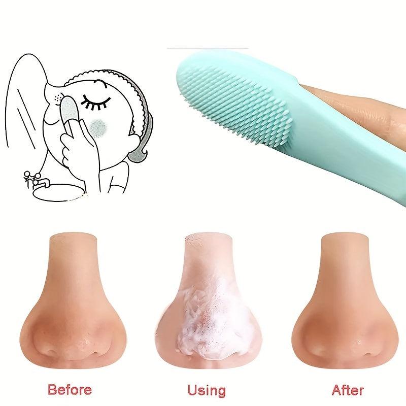 4pcs Blackhead Remover Brush Nose Pore Cleanser Massage Brush