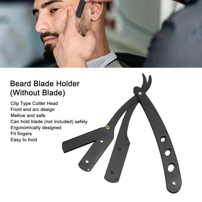Stainless Steel Shaving Set with Straight Edge Razor and Beard Brush