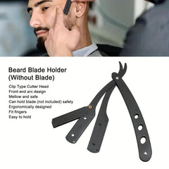 Stainless Steel Shaving Set with Straight Edge Razor and Beard Brush