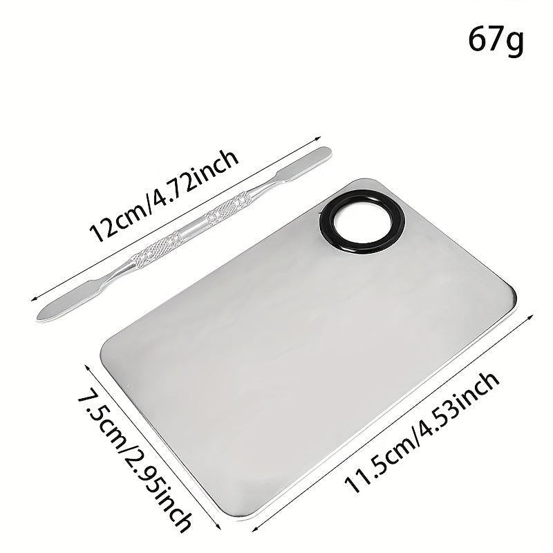 Makeup Palette Set with Spatula Tool for Nail Art Eye Shadow Mixing